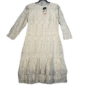Ralph Lauren Lace Dress Ivory White NWT Wedding Fairy Romantic Wedding‎ LWD